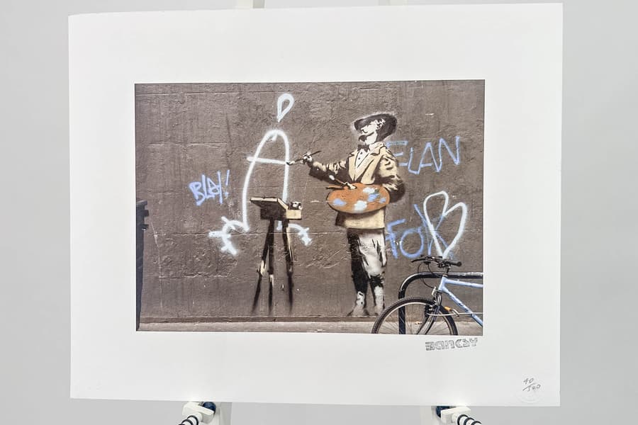 Lithographie nach Banksy, limitierte Auflage